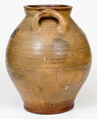 Fine Early Boston Stoneware Jar w/ Impressed Drapery Motif, attrib. Frederick Carpenter