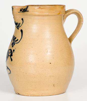 Small-Sized Massachusetts Stoneware Pitcher w/ Bird Decoration