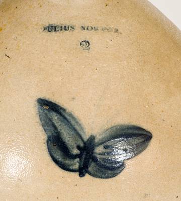 JULIUS NORTON (Bennington, Vermont) Stoneware Butterfly Jug