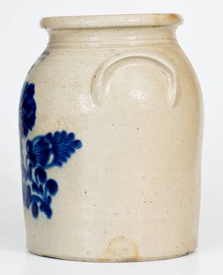 J. & E. NORTON / BENNINGTON, VT Stoneware Jar w/ Floral Decoration