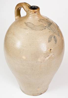 Very Fine Stoneware Jug with Incised Federal Eagle, attrib. Daniel Goodale, Hartford, CT