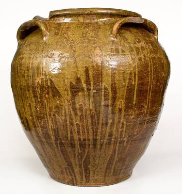 David Drakes April 12, 1858 Verse Jar: A very Large Jar which has 4 handles / pack it full of fresh meats- then light candles