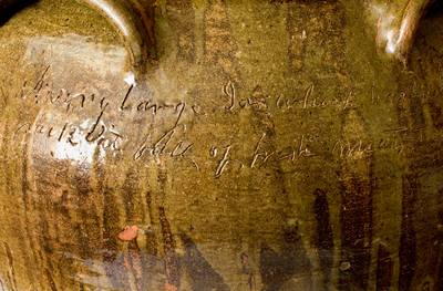 David Drake s April 12, 1858 25-Gallon Poem Jar: A Very Large Jar Which Has Four Handles