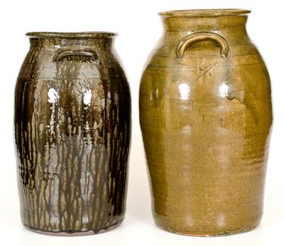 Lot of Two: Attributed Lanier Meaders (Cleveland, Georgia) Churns