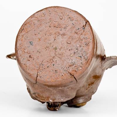 Extremely Rare Face Jug, Chester Hewell at the Lanier Meaders Pottery, 1975