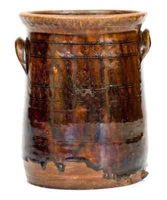 Rare Alabama Stoneware Jar with Incised Combing