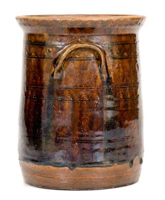 Rare Alabama Stoneware Jar with Incised Combing