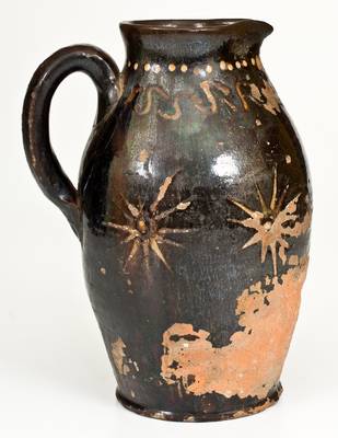 Rare Alamance County, North Carolina Redware Pitcher