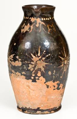 Rare Alamance County, North Carolina Redware Pitcher