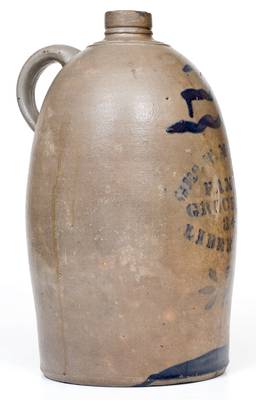 Geo W. McClure / Family Groceries / 346 Liberty St. (Pittsburgh) Stoneware Jug