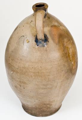 Very Rare 3 Gal. Stoneware Jug with Incised Bird Decoration, att. Branch Green, Philadelphia or Old Bridge, NJ