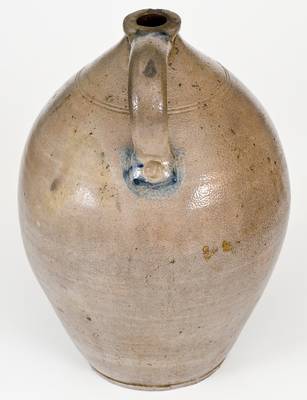 Very Rare W. NICHOLS / PO'KEEPSIE Decorated Stoneware Jug, Poughkeepsie, NY, c1823