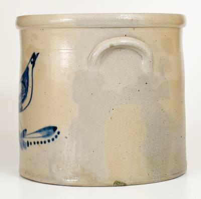 Rare T. F. CONNOLLY / NEW BRUNSWICK, NJ Stoneware Crock w/ Bold Bird Decoration