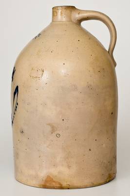 Fine 4 Gal. CONNOLLY & PALMER / NEW BRUNSWICK, NJ Stoneware Bird Jug