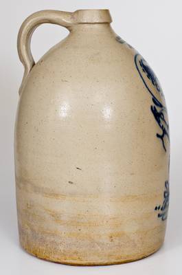 Exceptional 4 Gal. HAXSTUN, OTTMAN & CO. / FORT EDWARD, NY Stoneware Pheasant Jug