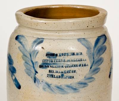 Fine Philadelphia, PA Stoneware Advertising Jar, attrib. Richard C. Remmey