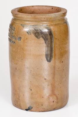 Rare 1/2 Gal. Baltimore, MD Stoneware Advertising Jar (Fells Point Address)