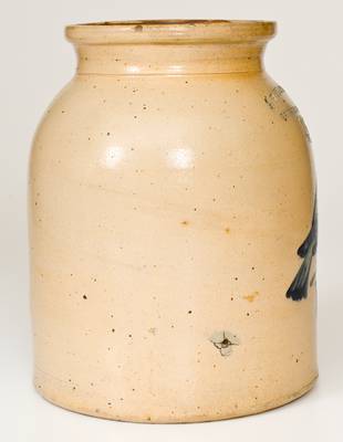 G. W. FULPER & BROS. / FLEMINGTON, NJ Stoneware Jar with Bird Decoration