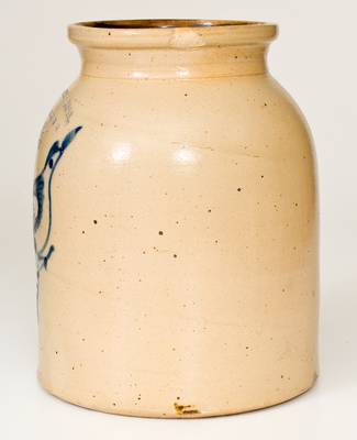 G. W. FULPER & BROS. / FLEMINGTON, NJ Stoneware Jar with Bird Decoration