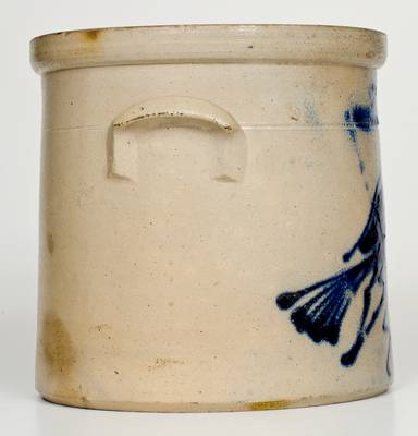 2 Gal. WHITES UTICA, NY Stoneware Crock with Bird Decoration