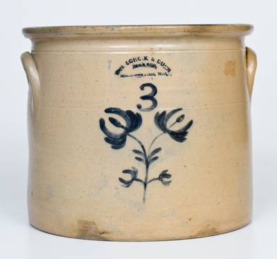 Rare VAN SCHOIK & DUNN / MIDDLETOWN POINT, NJ Stoneware Crock