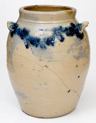 Very Rare H. REMMEY / BALTIMORE Stoneware Jar, circa 1815-1820