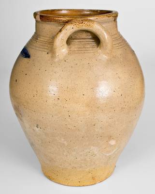 Scarce Stoneware Jar with Impressed Fish, attrib. Frederick Carpenter, Charlestown, Mass.