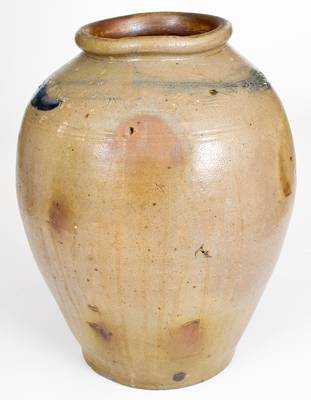 2 Gal. Ovoid Stoneware Jar with Coggled Bird Decoration att. Branch Green, Philadelphia, PA