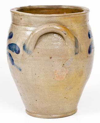 Fine attrib. William Capron Pottery, Albany, New York Incised Stoneware Jar, c1800-1805