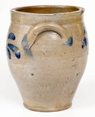 Fine attrib. William Capron Pottery, Albany, New York Incised Stoneware Jar, c1800-1805