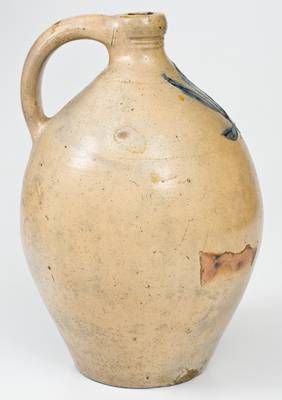 1 Gal. New York State Stoneware Jug with Incised Decoration