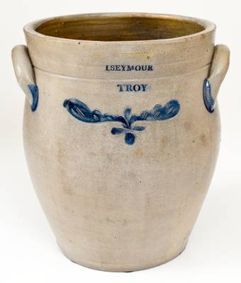 Fine I. SEYMOUR / TROY Stoneware Jar with Incised Decoration