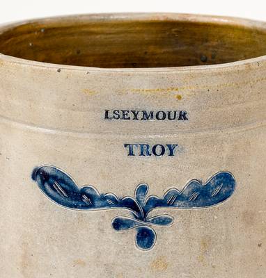 Fine I. SEYMOUR / TROY Stoneware Jar with Incised Decoration