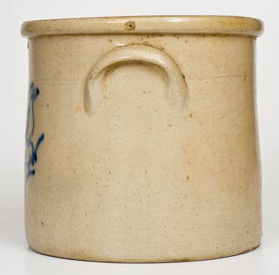 2 Gal. J. A. & C. W. UNDERWOOD / FORT EDWARD, NY Stoneware Crock w/ Bird Decoration