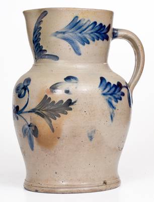 2 Gal. Stoneware Pitcher with Floral Decoration, Remmey Pottery, Philadelphia, PA