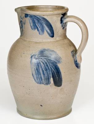 1 Gal. Baltimore Stoneware Pitcher with Leaf Decoration, circa 1880