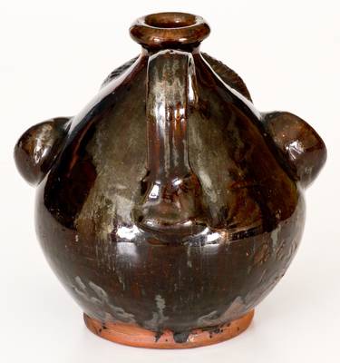 Exceptional Redware Face Jug Dated Oct. 5, 1844, Northeastern origin, possibly NJ