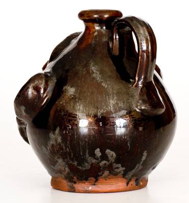 Exceptional Redware Face Jug Dated Oct. 5, 1844, Northeastern origin, possibly NJ