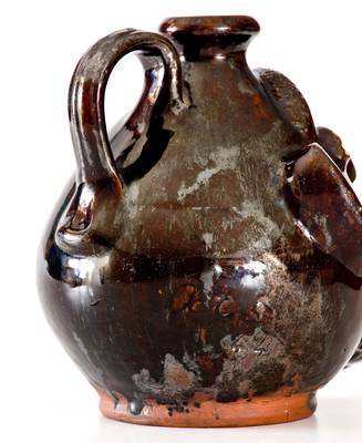 Exceptional Redware Face Jug Dated Oct. 5, 1844, Northeastern origin, possibly NJ