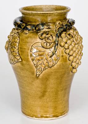 Exceptional Lanier Meaders Snake and Grape Vase, Cleveland, GA, 1978