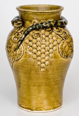 Exceptional Lanier Meaders Snake and Grape Vase, Cleveland, GA, 1978