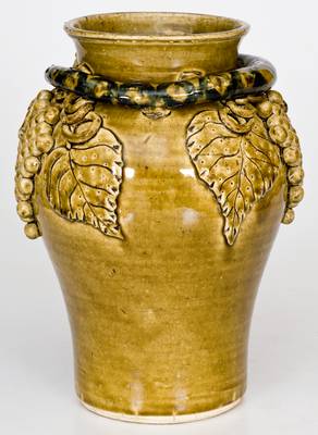 Exceptional Lanier Meaders Snake and Grape Vase, Cleveland, GA, 1978