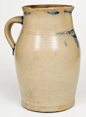 2 Gal. Attrib. Richard Remmey, Philadelphia Stoneware Pitcher with Floral Decoration, circa 1885