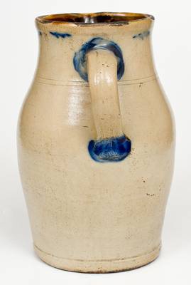 2 Gal. Attrib. Richard Remmey, Philadelphia Stoneware Pitcher with Floral Decoration, circa 1885