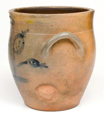 Rare CAMPBELL / PENN YAN Stoneware Jar with Floral Decoration
