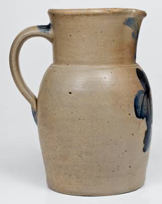 P. HERRMANN / BALTIMORE Stoneware Pitcher with Floral Decoration