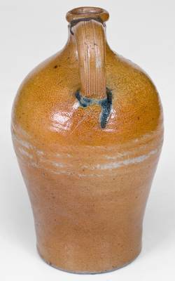 Rare attrib. Adam States, Manhattan or Greenwich, CT 1/4 Gal. Stoneware Jug, mid 18th century