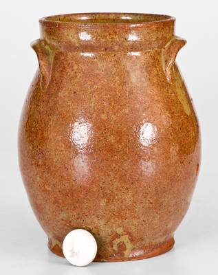 Very Fine Diminutive Glazed New England Redware Jar