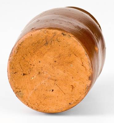 Unusual Miniature Stoneware Churn with Guide Inscribed "Bill Foe"