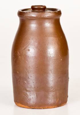 Unusual Miniature Stoneware Churn with Guide Inscribed "Bill Foe"